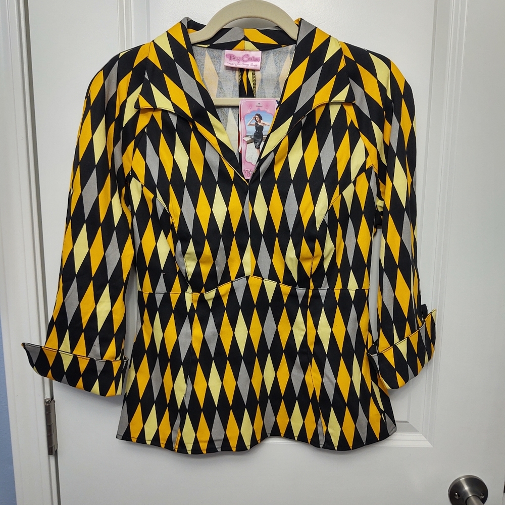 Pinup Girl Yellow House Harlequin Lauren Top